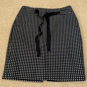 The Limited Navy Blue and White Skirt